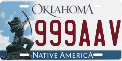 OK license plate 999AAV