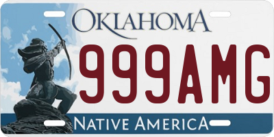 OK license plate 999AMG