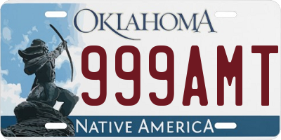 OK license plate 999AMT