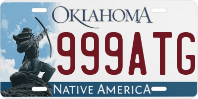 OK license plate 999ATG