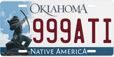 OK license plate 999ATI