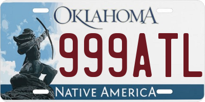 OK license plate 999ATL