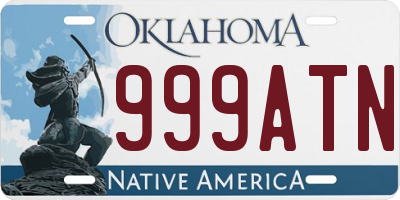 OK license plate 999ATN