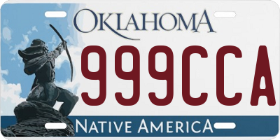 OK license plate 999CCA