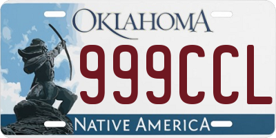 OK license plate 999CCL