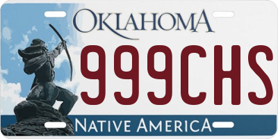 OK license plate 999CHS