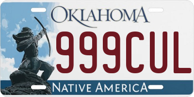 OK license plate 999CUL