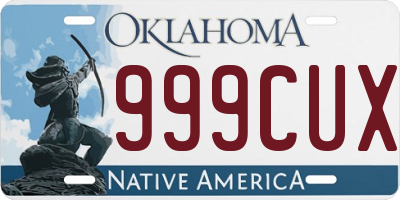 OK license plate 999CUX