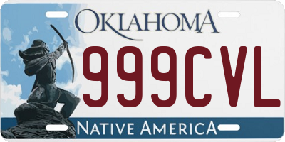 OK license plate 999CVL