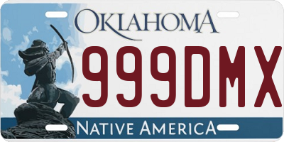 OK license plate 999DMX