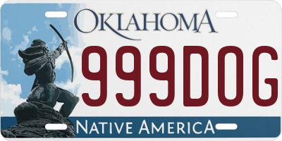 OK license plate 999DOG