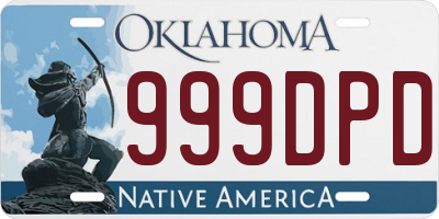 OK license plate 999DPD