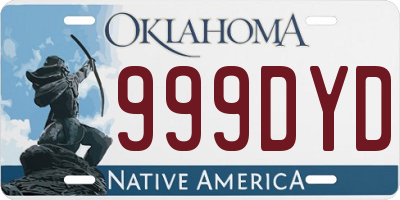 OK license plate 999DYD