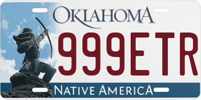 OK license plate 999ETR