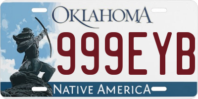 OK license plate 999EYB