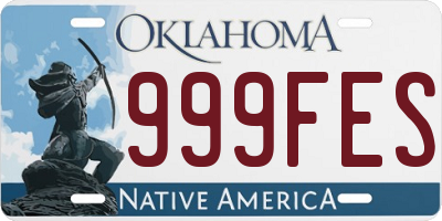 OK license plate 999FES
