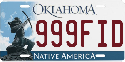 OK license plate 999FID