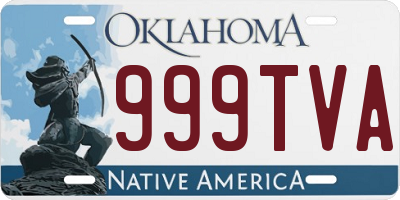 OK license plate 999TVA