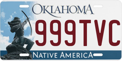 OK license plate 999TVC