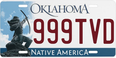 OK license plate 999TVD