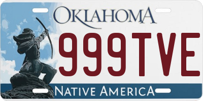 OK license plate 999TVE