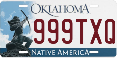 OK license plate 999TXQ