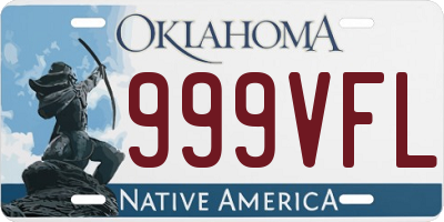 OK license plate 999VFL