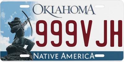 OK license plate 999VJH