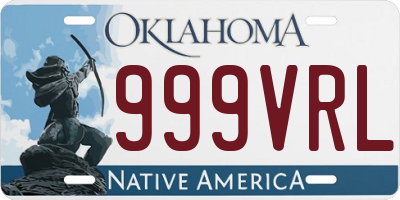 OK license plate 999VRL