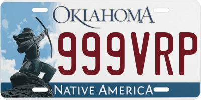 OK license plate 999VRP