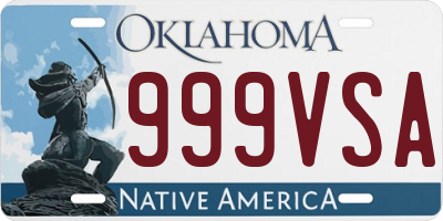 OK license plate 999VSA