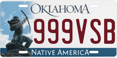 OK license plate 999VSB