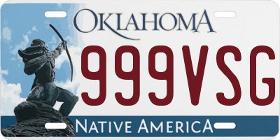 OK license plate 999VSG