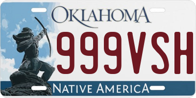 OK license plate 999VSH