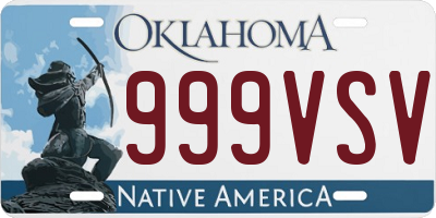 OK license plate 999VSV