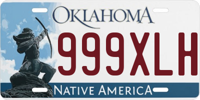 OK license plate 999XLH