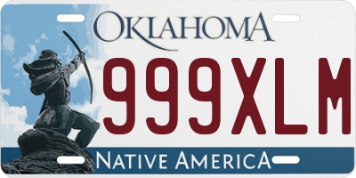 OK license plate 999XLM