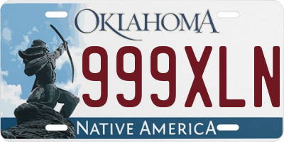 OK license plate 999XLN
