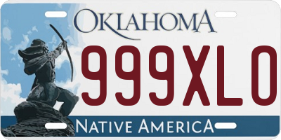 OK license plate 999XLO