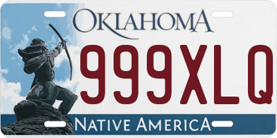 OK license plate 999XLQ