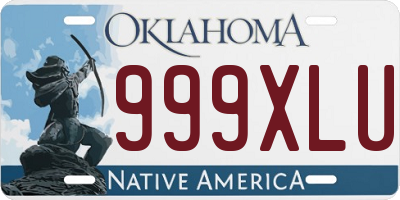 OK license plate 999XLU