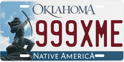OK license plate 999XME