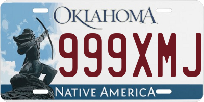 OK license plate 999XMJ