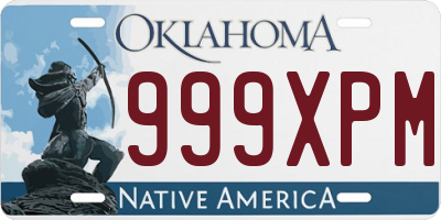 OK license plate 999XPM
