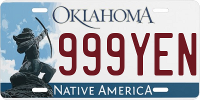 OK license plate 999YEN