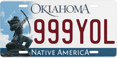 OK license plate 999YOL