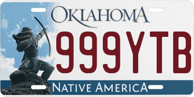 OK license plate 999YTB