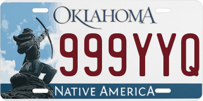 OK license plate 999YYQ
