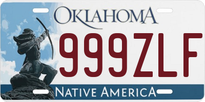 OK license plate 999ZLF