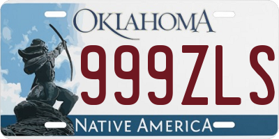 OK license plate 999ZLS